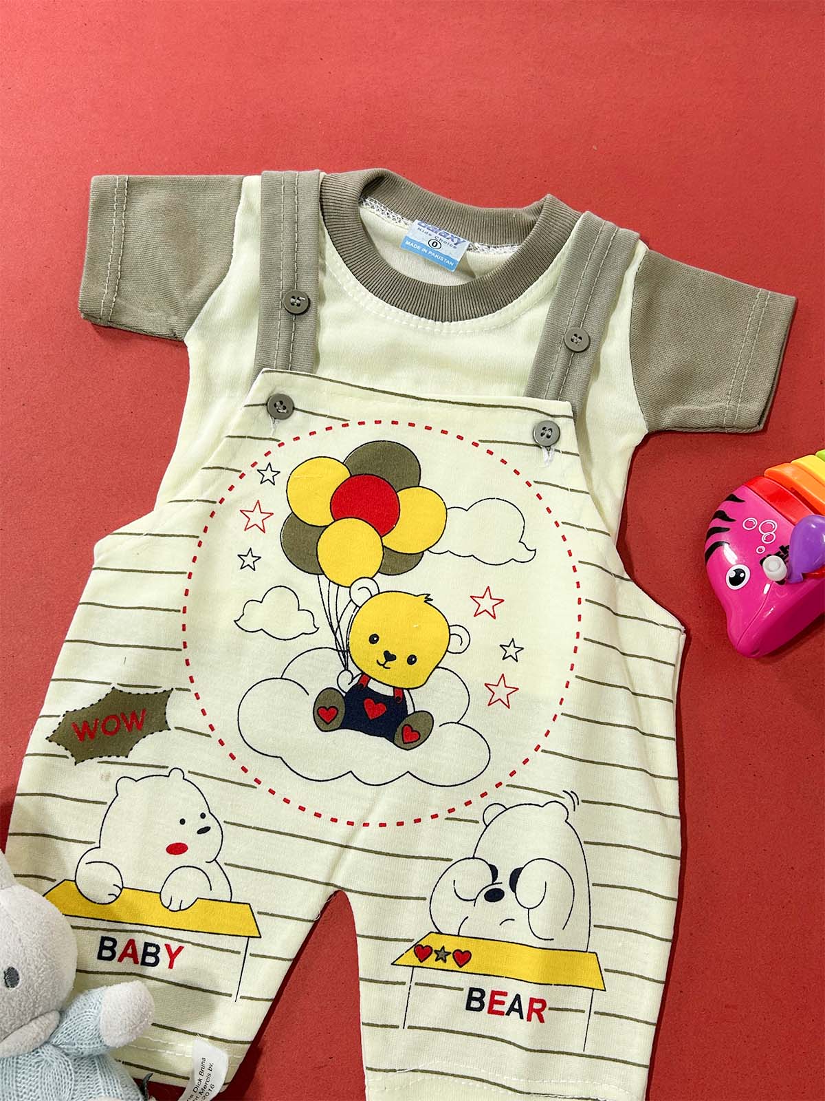 0Mth - 3Mth Brown Romper For Newborn HG NBR112