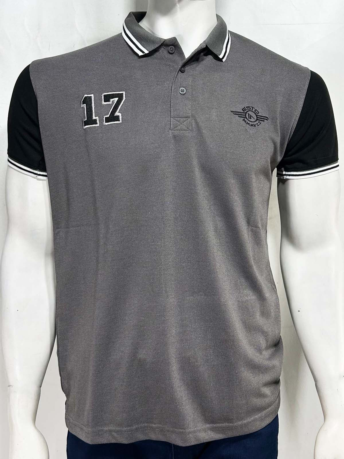 Grey 17 Polo T-Shirt For Men MTS414