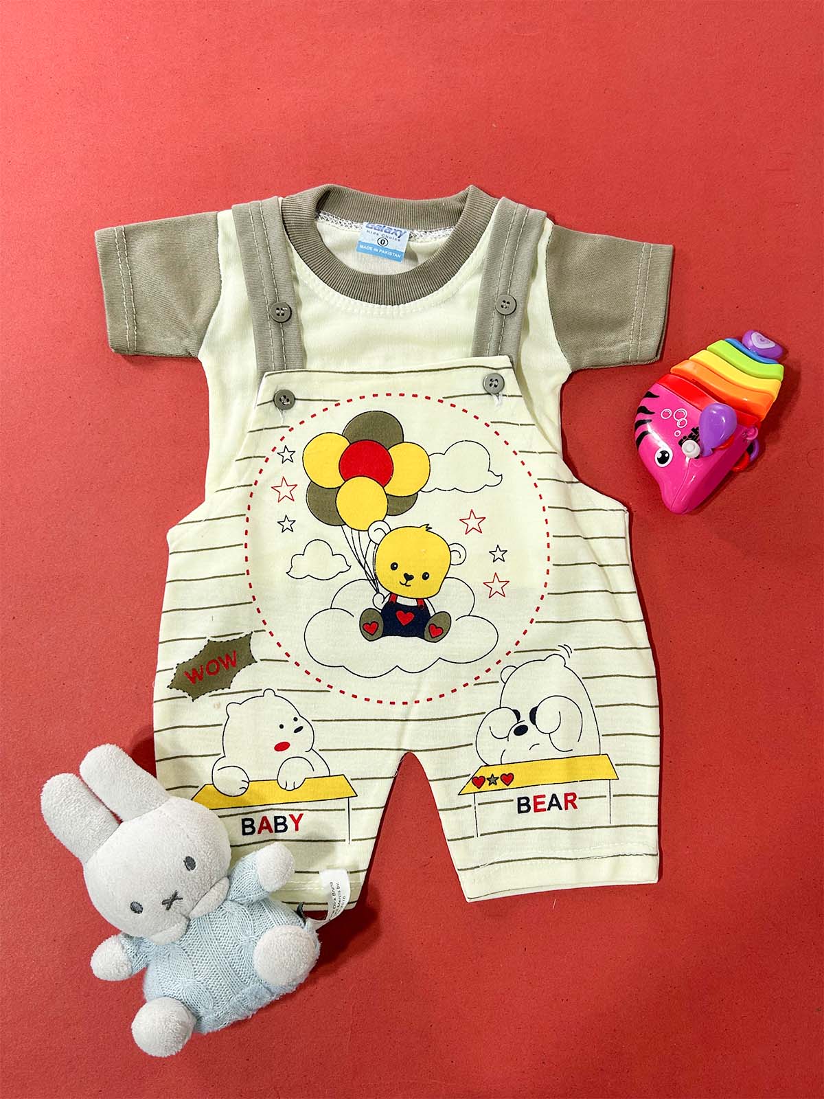 0Mth - 3Mth Brown Romper For Newborn HG NBR112