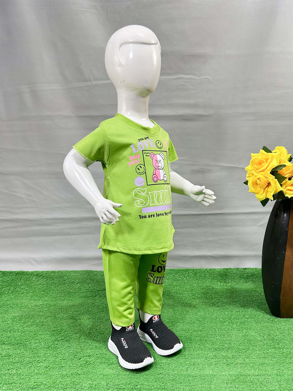 1Yr - 4Yrs Smile Green Suit For Girls RG GS338