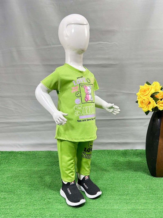 1Yr - 4Yrs Smile Green Suit For Girls RG GS338