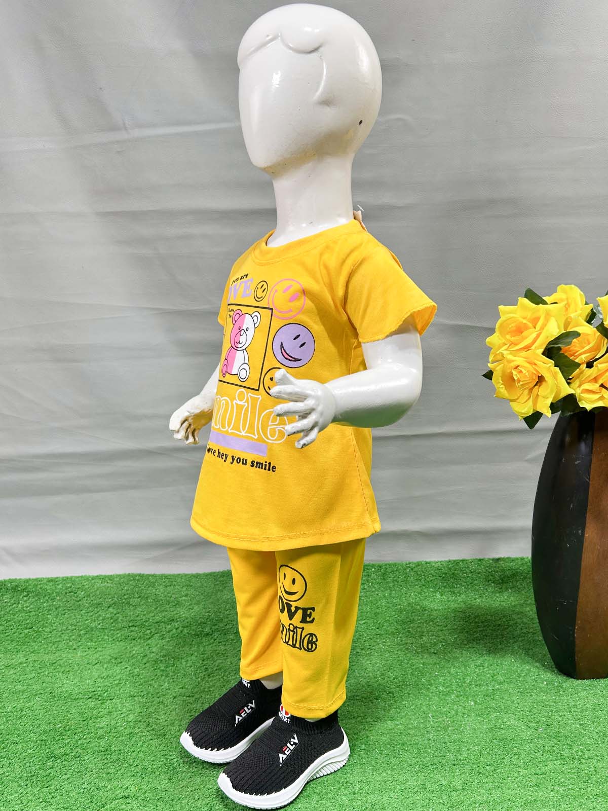 1Yr - 4Yrs Smile Yellow Suit For Girls RG GS340