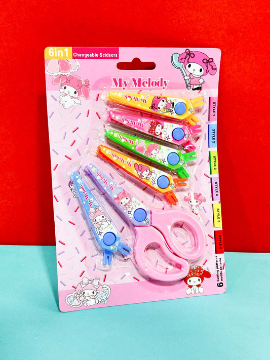 Pack of 6 Changeable Head Pattern Zigzag Scissors PB236