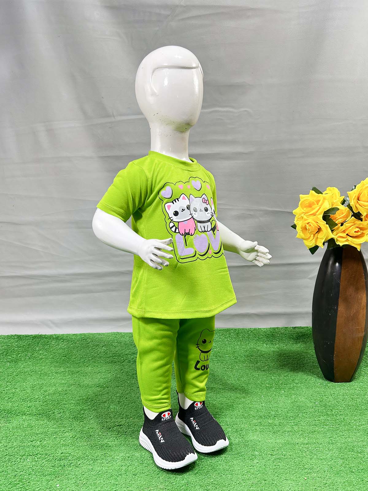 1Yr - 4Yrs Love Green Suit For Girls RG GS342