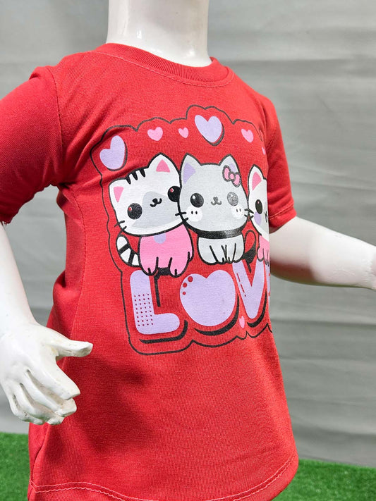 1Yr - 4Yrs Love Red Suit For Girls RG GS344