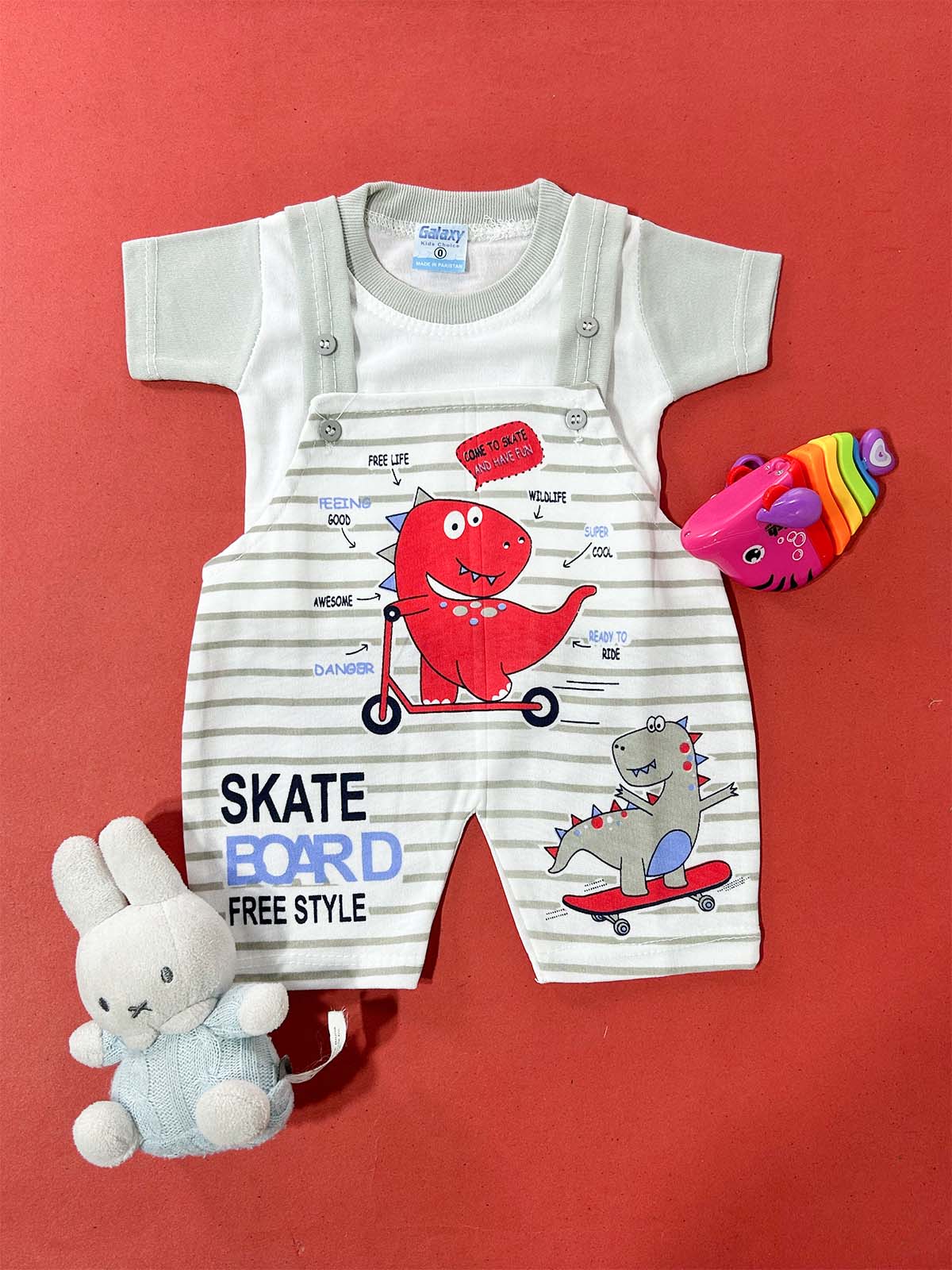 0Mth - 3Mth Grey Romper For Newborn HG NBR122