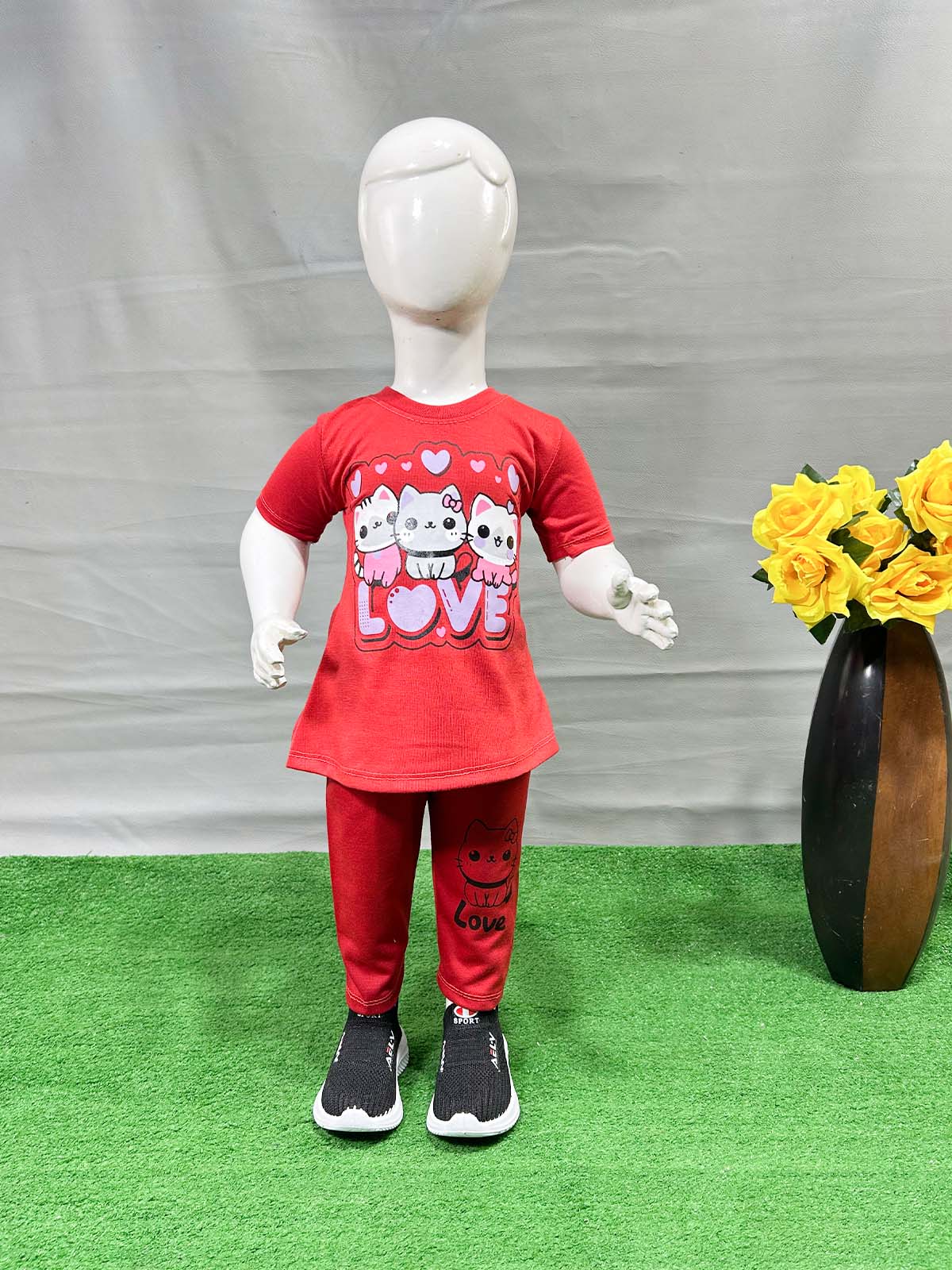 1Yr - 4Yrs Love Red Suit For Girls RG GS344