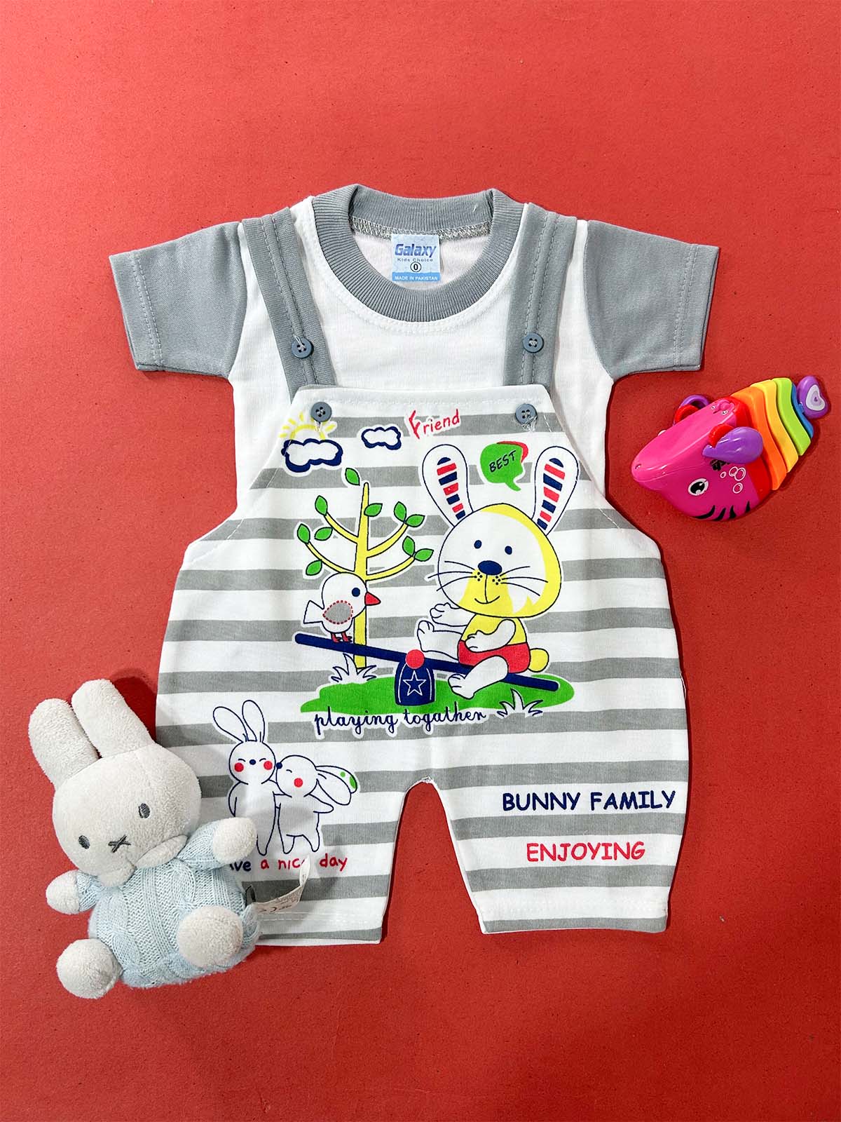 0Mth - 3Mth Grey Romper For Newborn HG NBR126