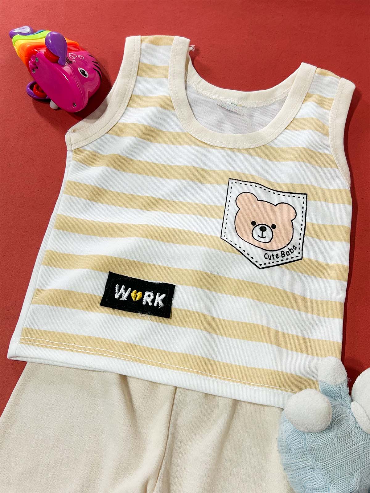 3Mth - 9Mth Beige Sandow Suit For Newborns HG NBS733
