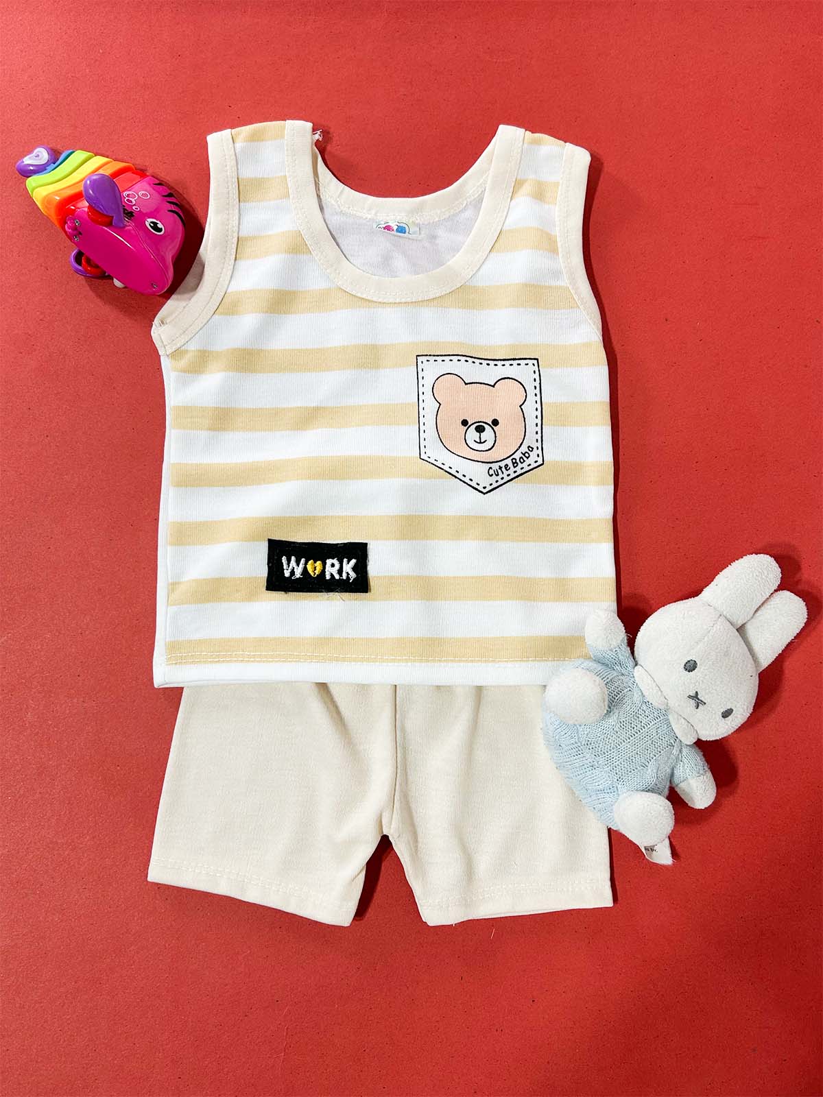 3Mth - 9Mth Beige Sandow Suit For Newborns HG NBS733