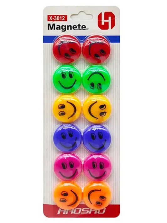 10 Pcs Smiley Magnetic Pin Buttons