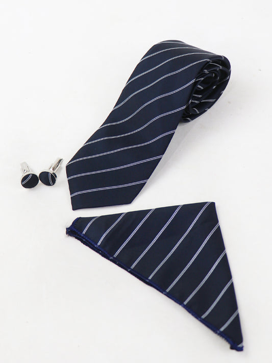 TBS04 3Pcs Tie Gift Box Tie Cuff-Link Pocket Square