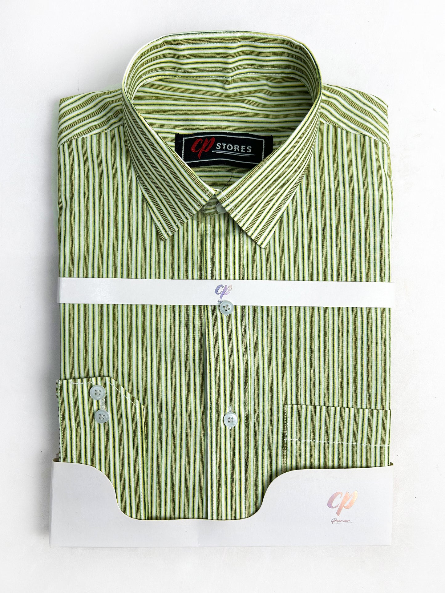 Green Lines Formal Dress Shirt For Men AN MFS108