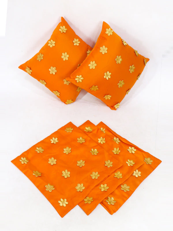 Orange Pack Of 5 Pillow/Cushion Cover 15" x 15"