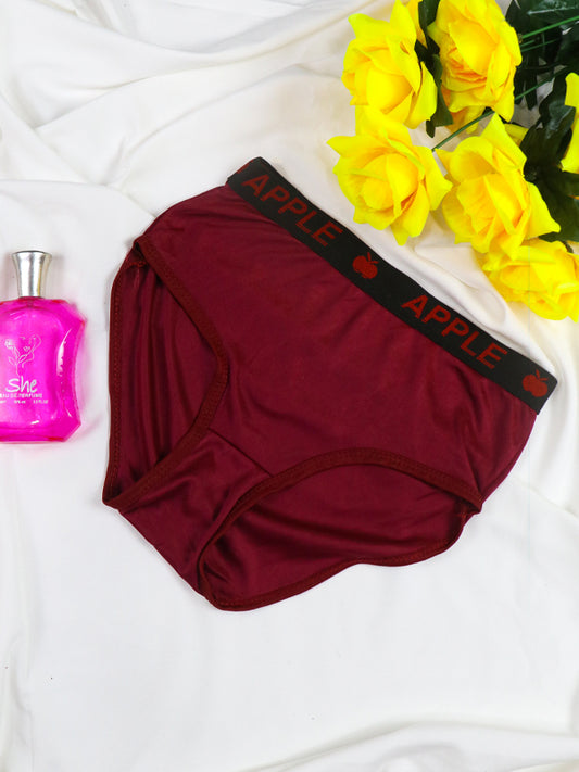 LP11 Plain Dark Maroon Apple Panty For Women