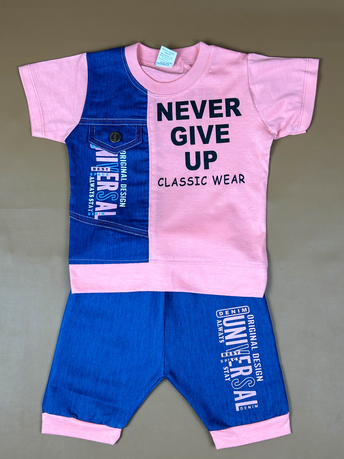 1Yr - 4Yrs Give Up Light Pink Suit For Kids BS247