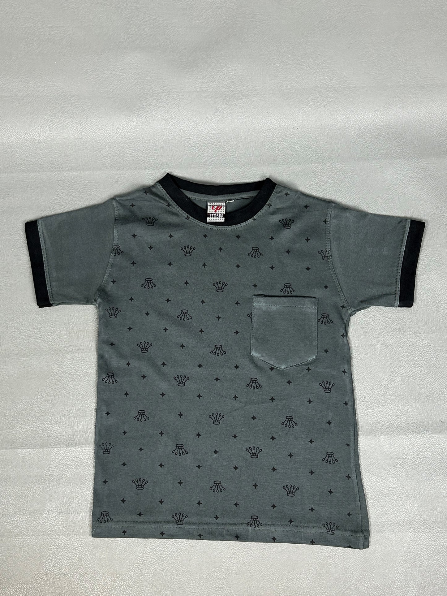 4Yrs - 8Yrs Dark Grey T-Shirt For Boys BTS54