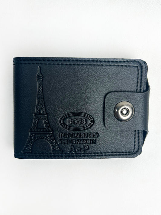 Black Syn-Leather Wallet For Men MW05