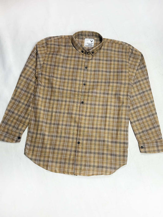 Brown Checks Casual Shirt For Men MCS141