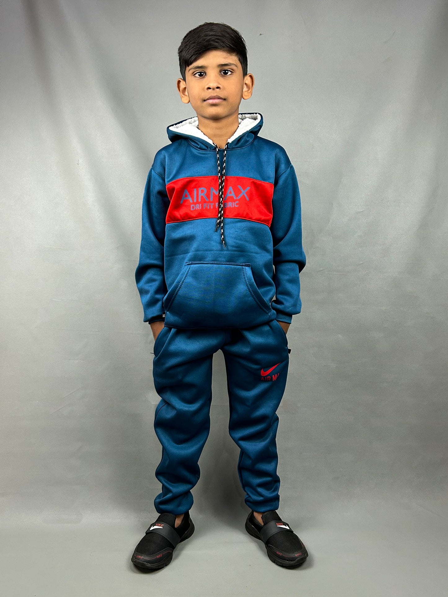 7Yr - 11Yrs Prussian Blue Track Suit For Boys AH KTR34