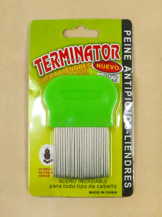 Multicolor Terminator Short Pins Stainless Steel Anti Lice Comb