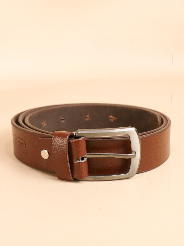 Brown Faux Leather Belt For Men's MB12