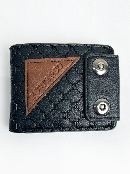 Black Syn-Leather Wallet For Men MW25