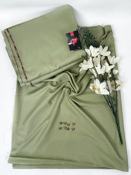 MUF69 Men's Unstitched Kameez Shalwar Fabric Sage Green