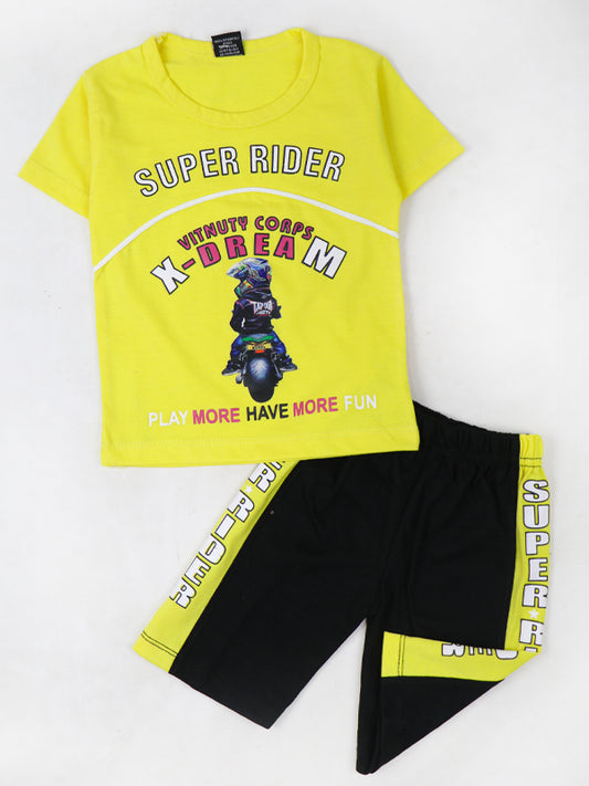 BS28 NJ Kids Suit 1Yr - 4Yrs Super Rider Yellow