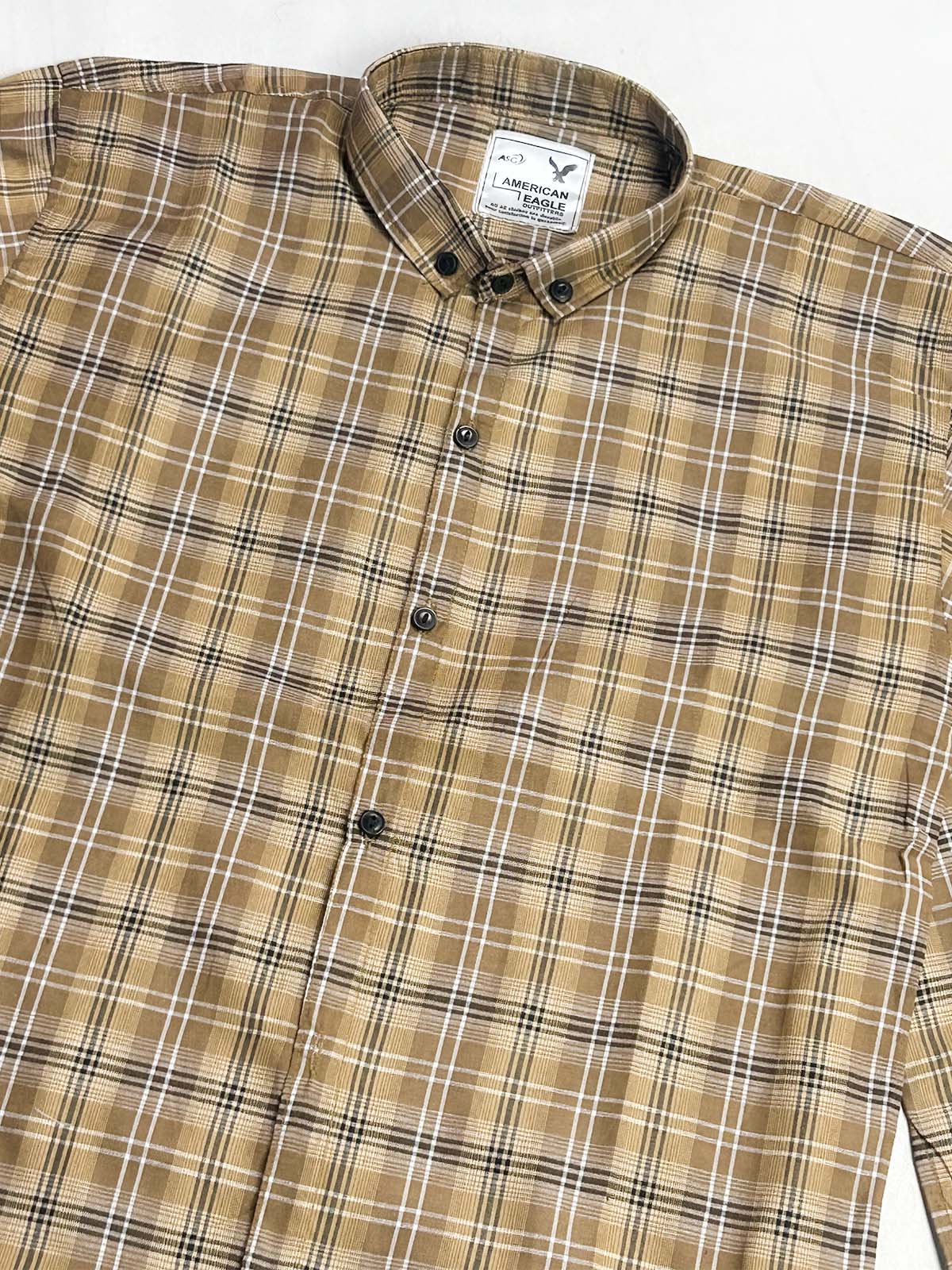 Brown Checks Casual Shirt For Men MCS141