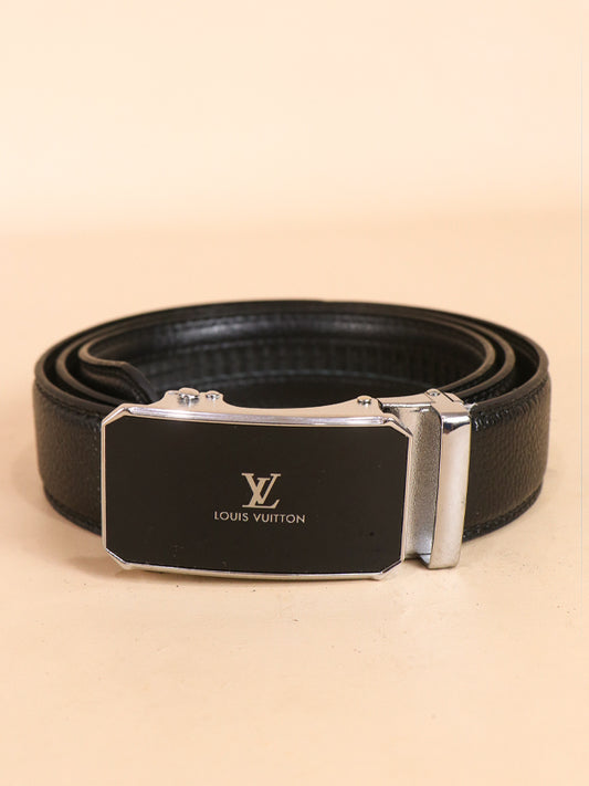 Black Faux Leather Belt For Men's MB20