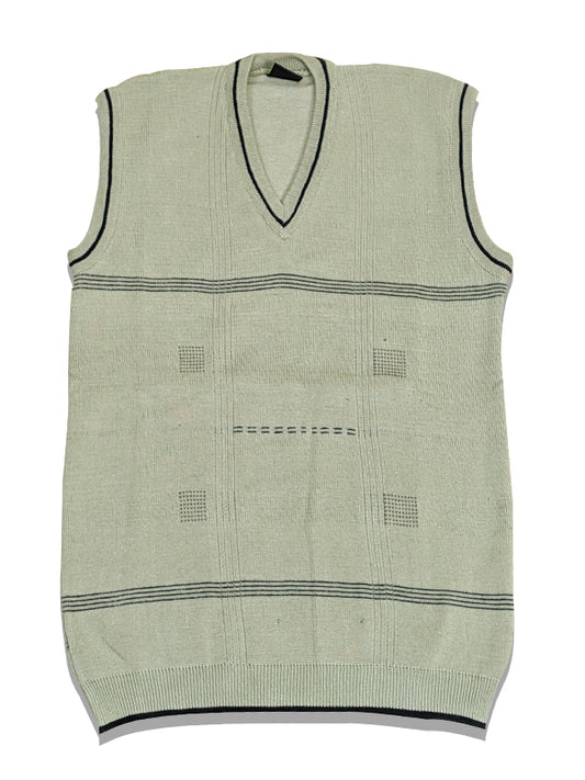 Beige Sleeveless Sweater for Men MSW05