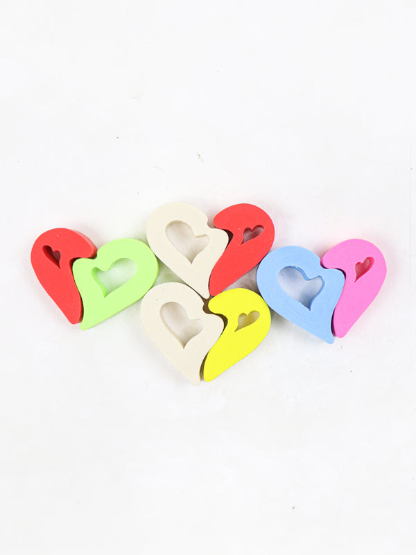 STA05 Heart 3D Eraser Pack of 4