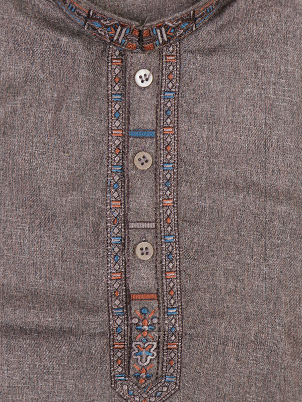 AM 366 Boys Kurta Pajama Suit 2Yrs - 14Yrs Light Brown