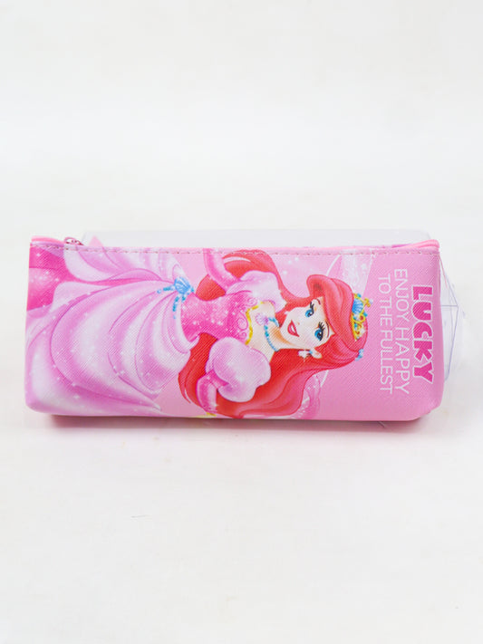 PB02 Zipper Pencil School Pouch For Kids Disney Princess Pink