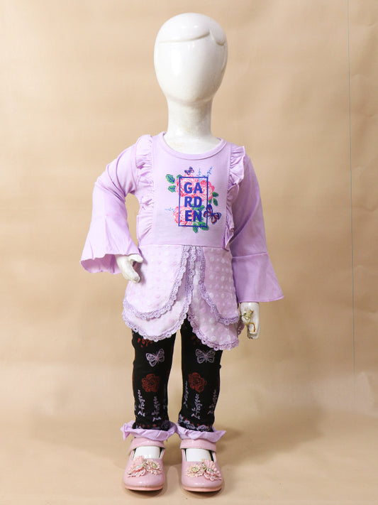 1Yr - 4Yrs Garden Light Purple Suit For Girls BGF GS50