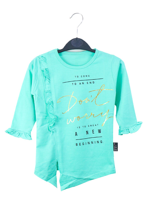 ATT Girls T-Shirt 3.5 Yrs - 9 Yrs Beginning Light Turquoise