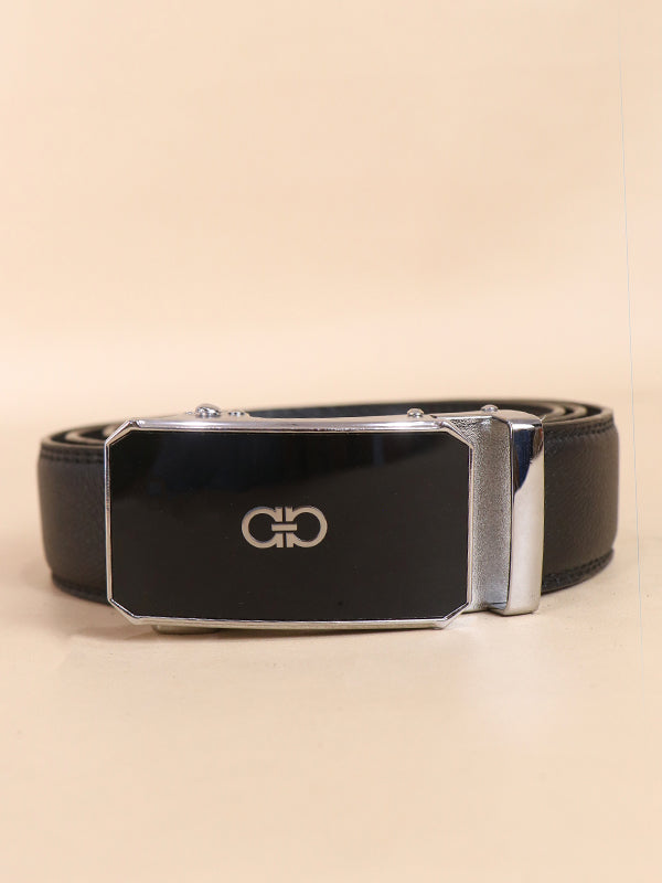 Black Faux Leather Belt For Men's MB18