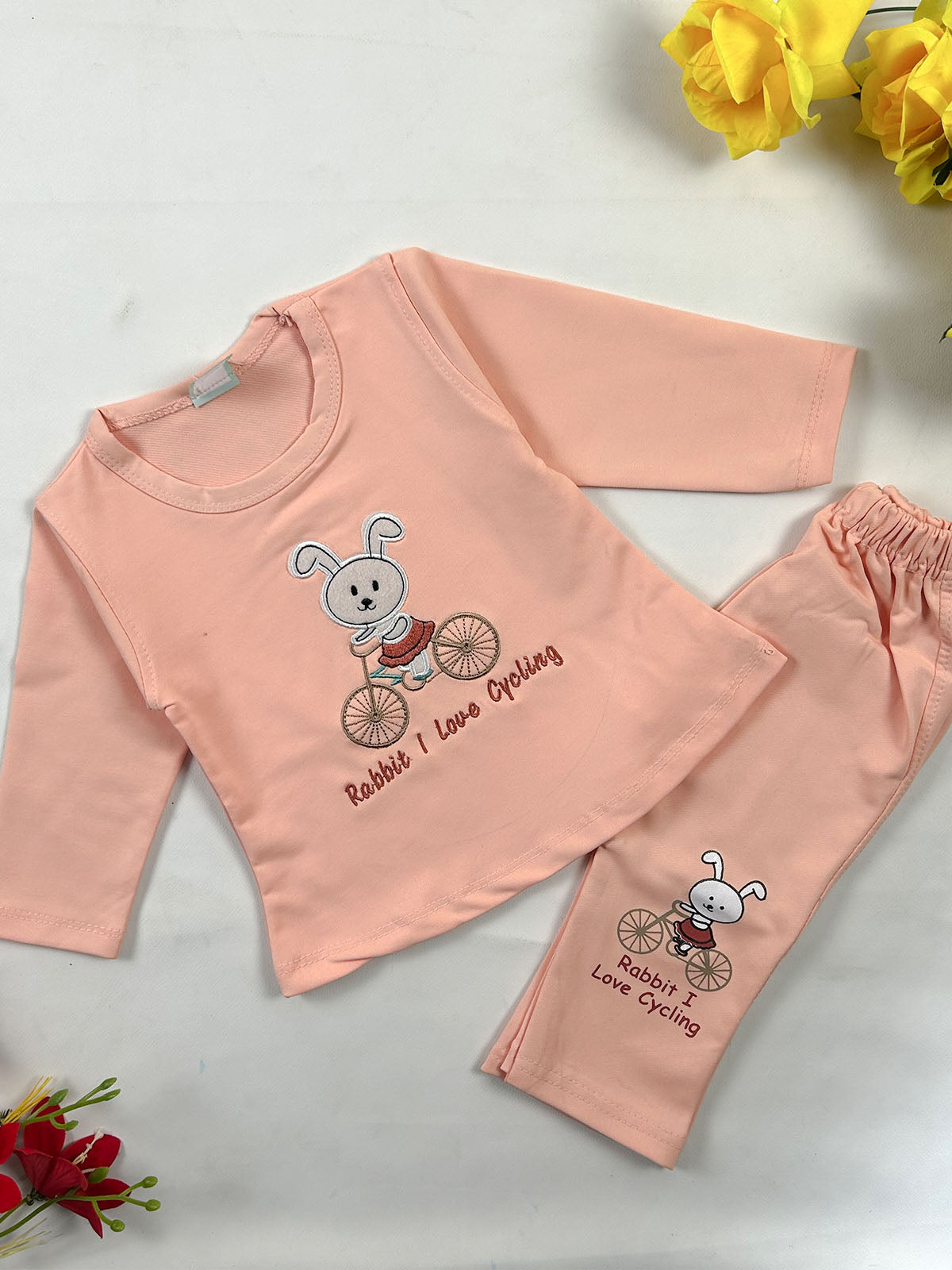 3Mth - 9Mth Peach Rabbit Baby Suit For Newborn NBS833