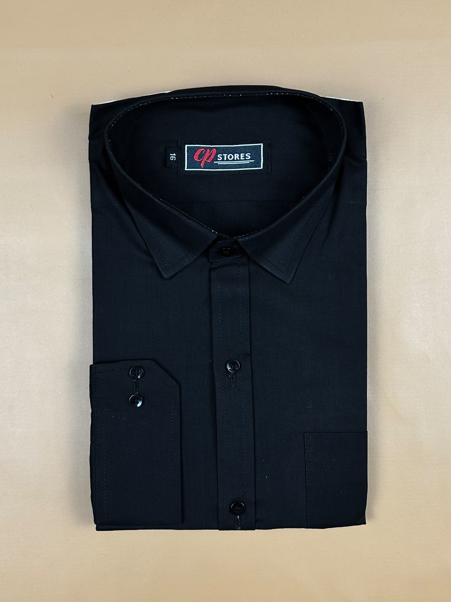 Charcoal Plain Formal Dress Shirt For Men MFS190