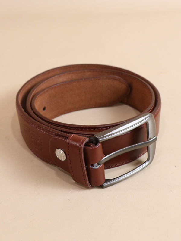 Brown Faux Leather Belt For Men's MB04