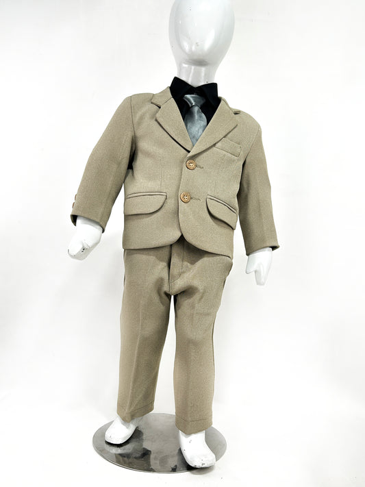 1Yr - 8Yrs 2PCS Coat Pant Suit for Boys Light Fawn BCP32