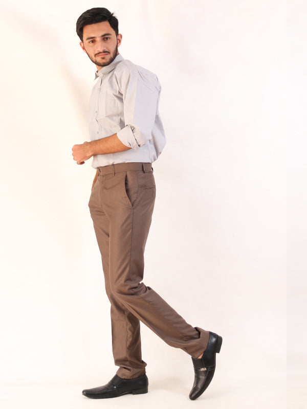 MFP07 Men's Formal Dress Pant Light Brown