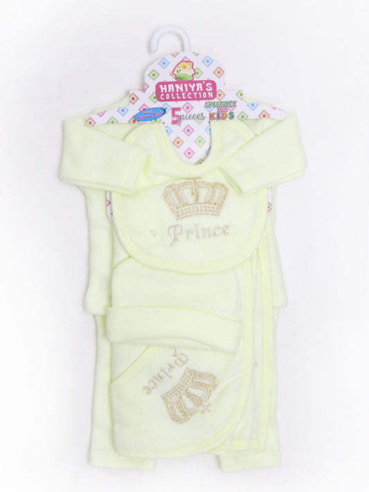 HG Newborn 5Pcs Gift Set 0Mth - 3Mth Prince Light Yellow