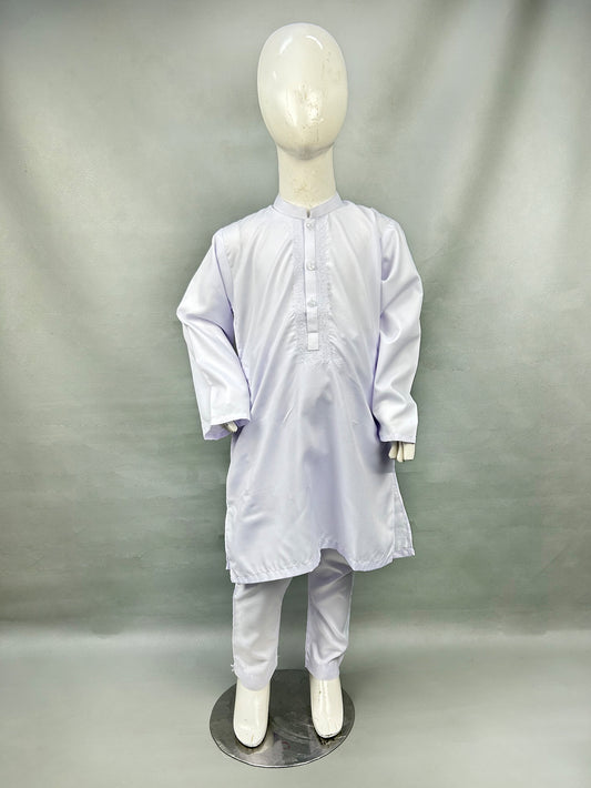 5Yrs - 14Yrs White Kurta Pajama Suit For Boys BKS113