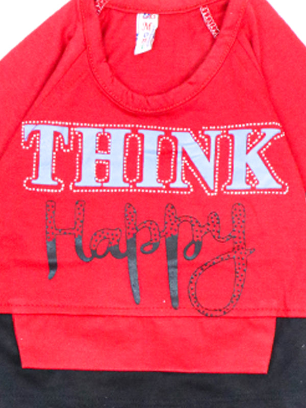 TG Girls Suit 1Yr - 4Yr Think Happy Red