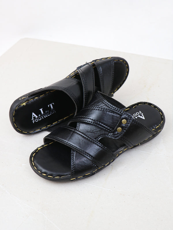 MC12 Men's Casual Slippers  Black