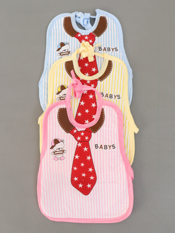 Pack Of 3 Tie Printed Bibs For Newborn