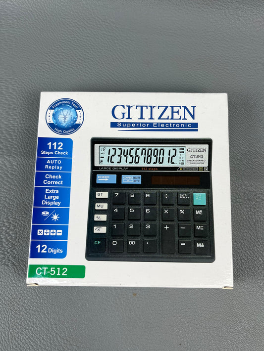 CT-512 12-Digit Solar Electronic Calculator