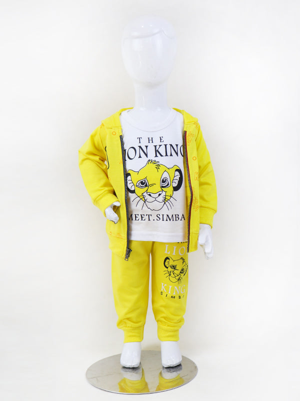 BS19 SK Hooded Kids Suit 1Yr - 4Yr Lion King Yellow